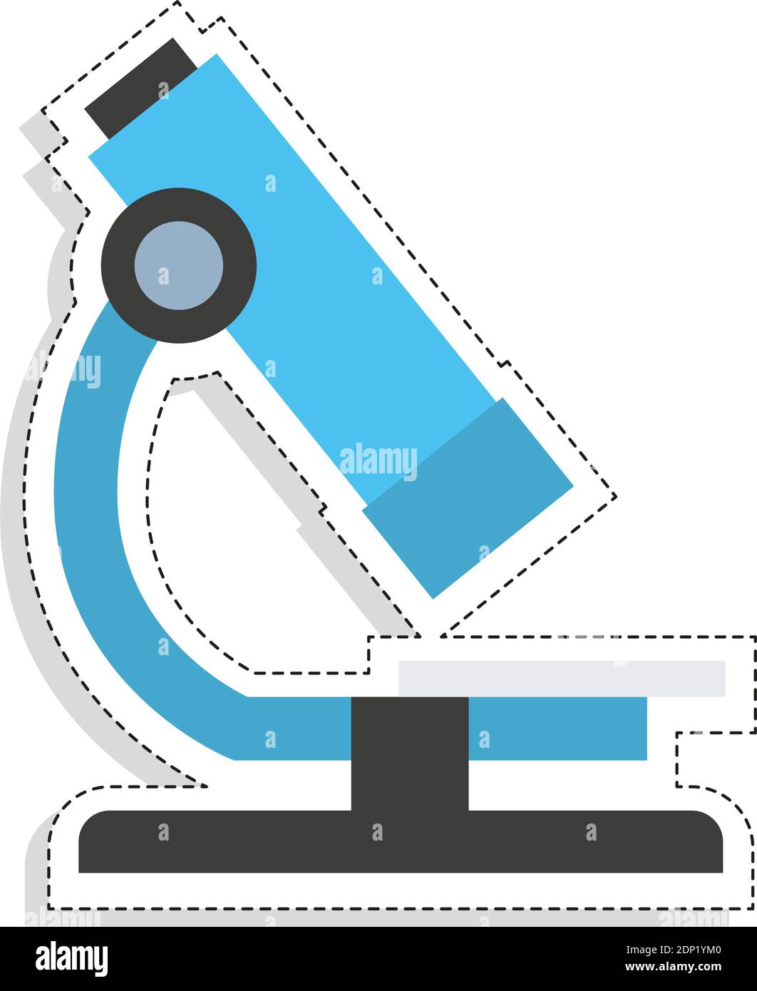 Isolated microscope tool back to school sticker- Vector Stock Vector ...