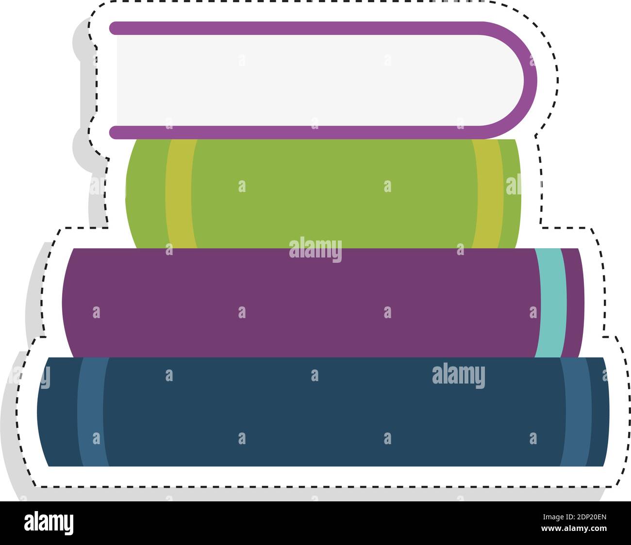 Isolated book tool back to school sticker- Vector Stock Vector