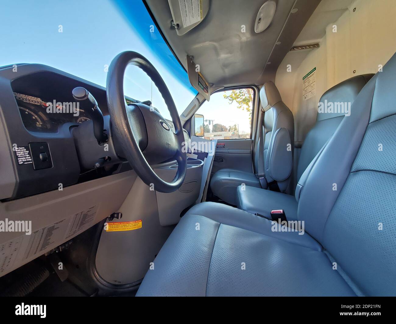 Side view of the inside of a U-Haul truck at a gas station in Pleasant  Hill, California, December 8, 2020 Stock Photo - Alamy
