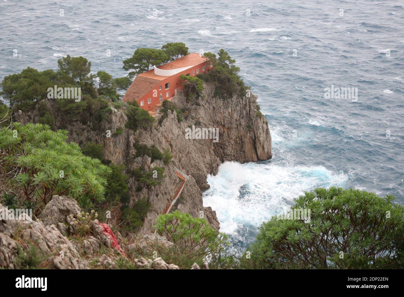 Villa Malaparte in isle of Capri, Italy Stock Photo