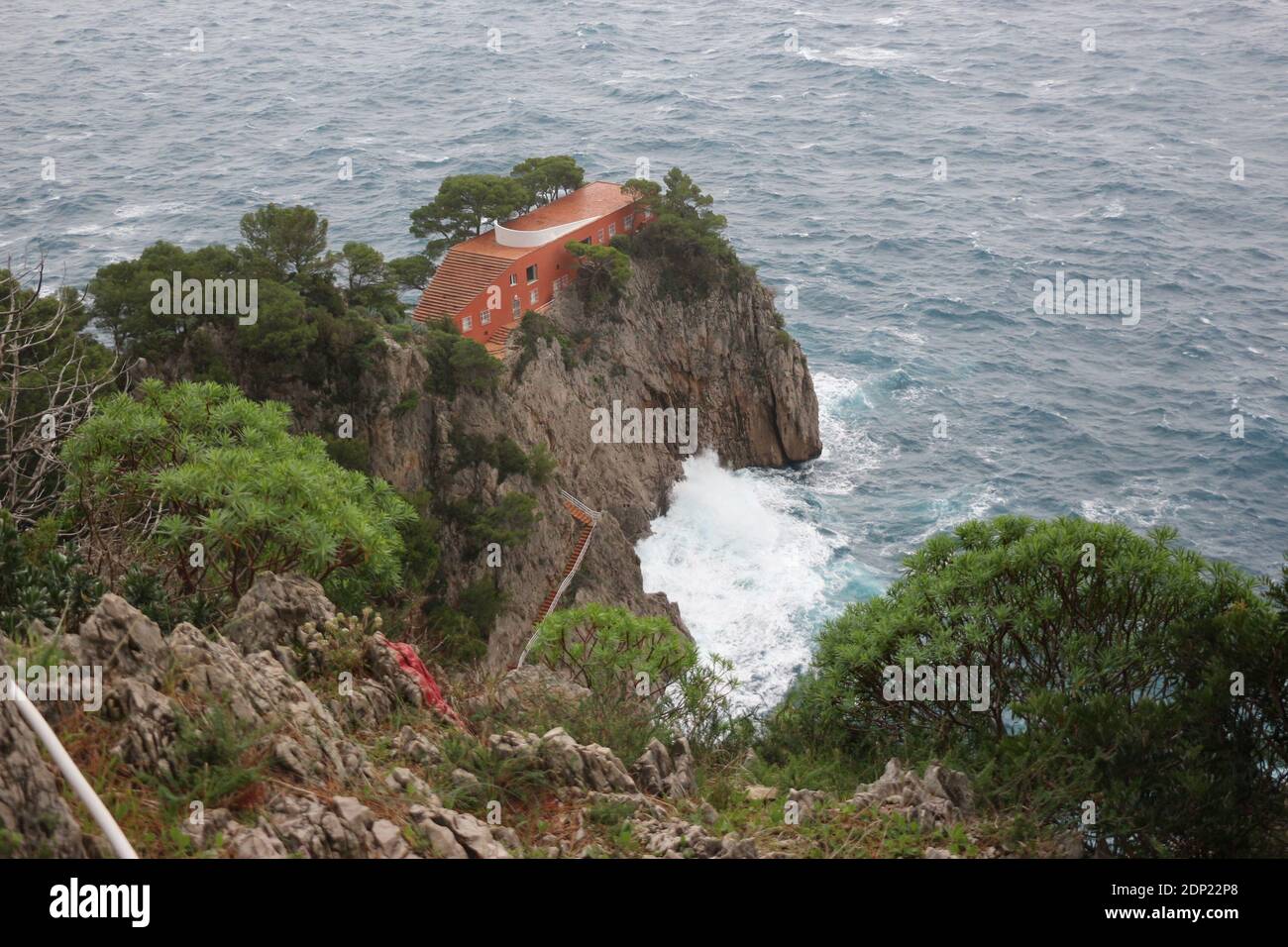 Villa Malaparte in isle of Capri, Italy Stock Photo