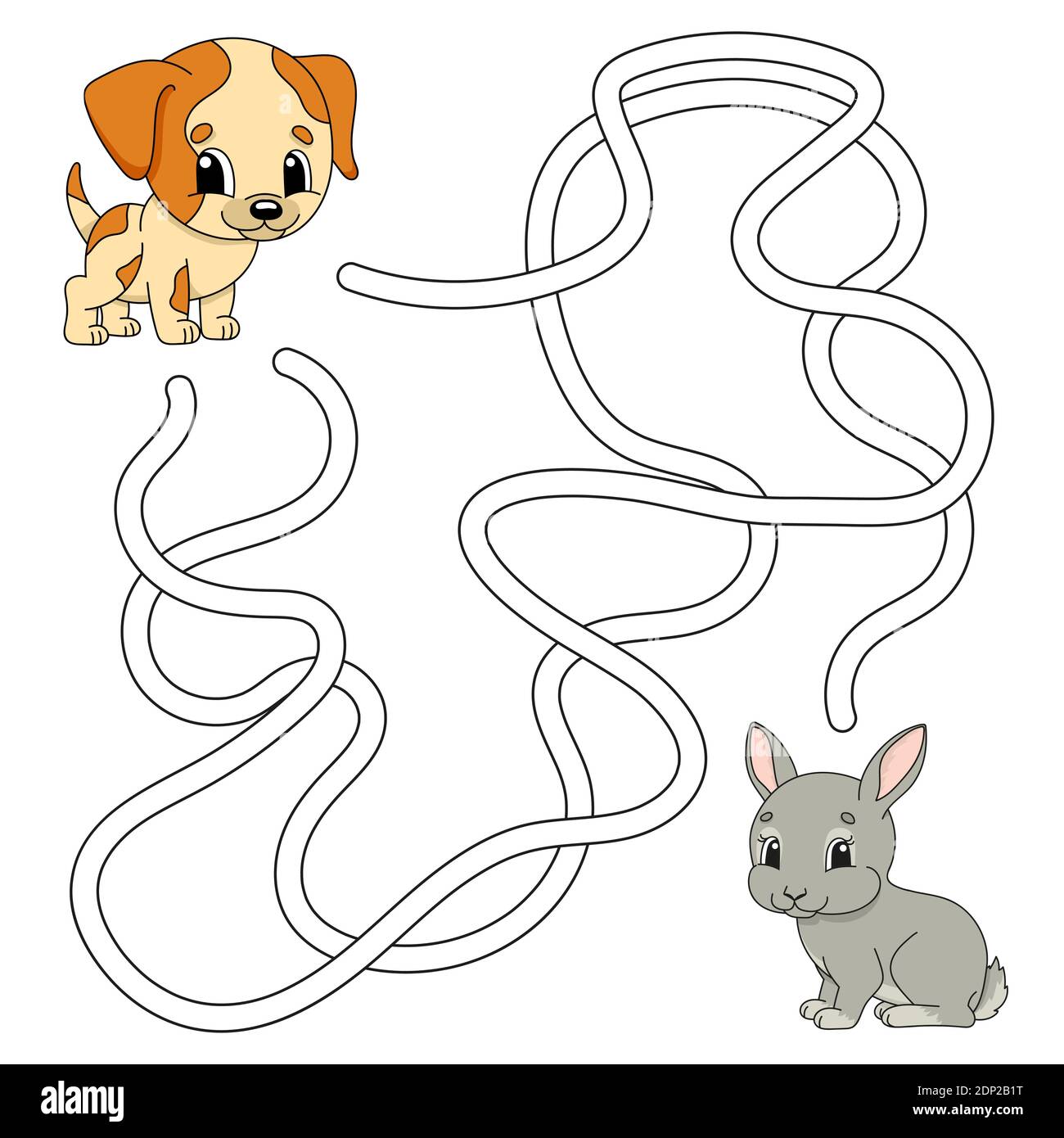 Vector Illustration Game Dog Maze Find Way Dog Food Container Stock Vector  by ©dualoro 210103676