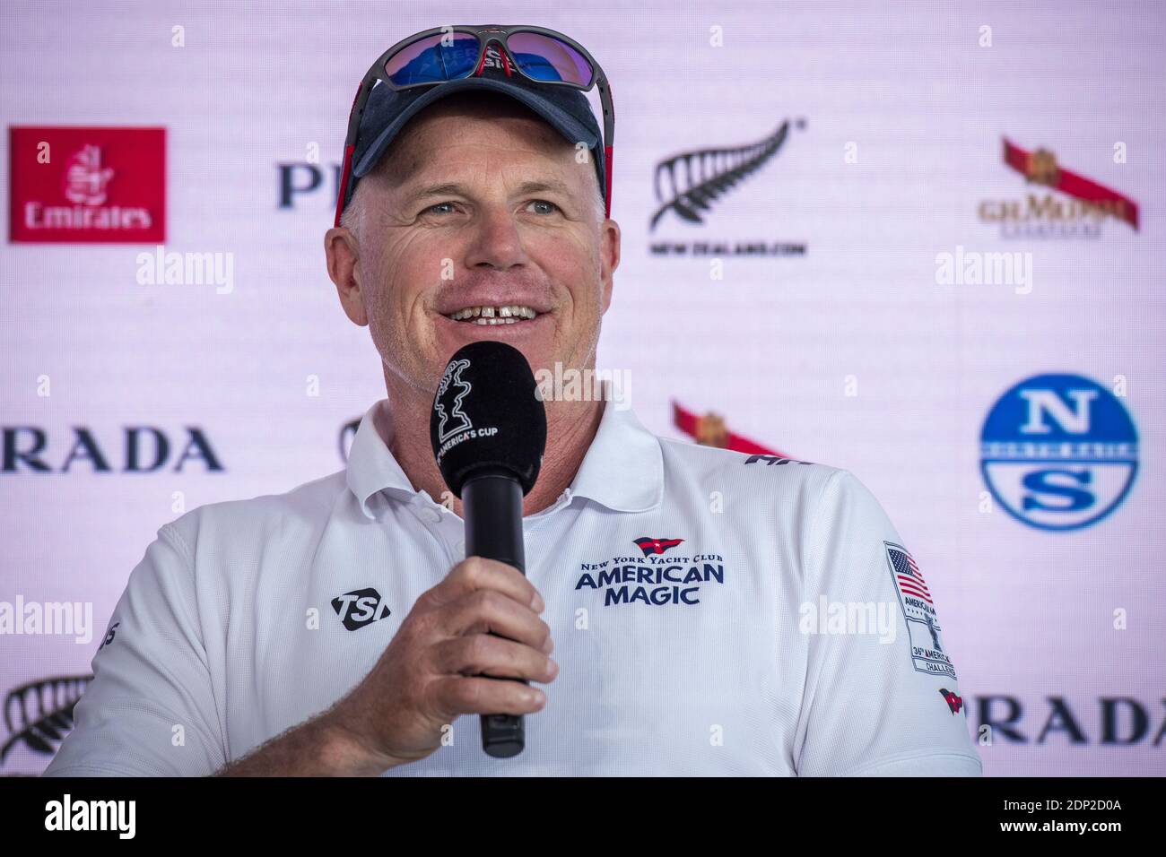American Magic CEO Terry Hutchinson during the Prada America&#039;s Cup World Series &amp; PRADA Christmas Race press conferenc / LM Stock Photo