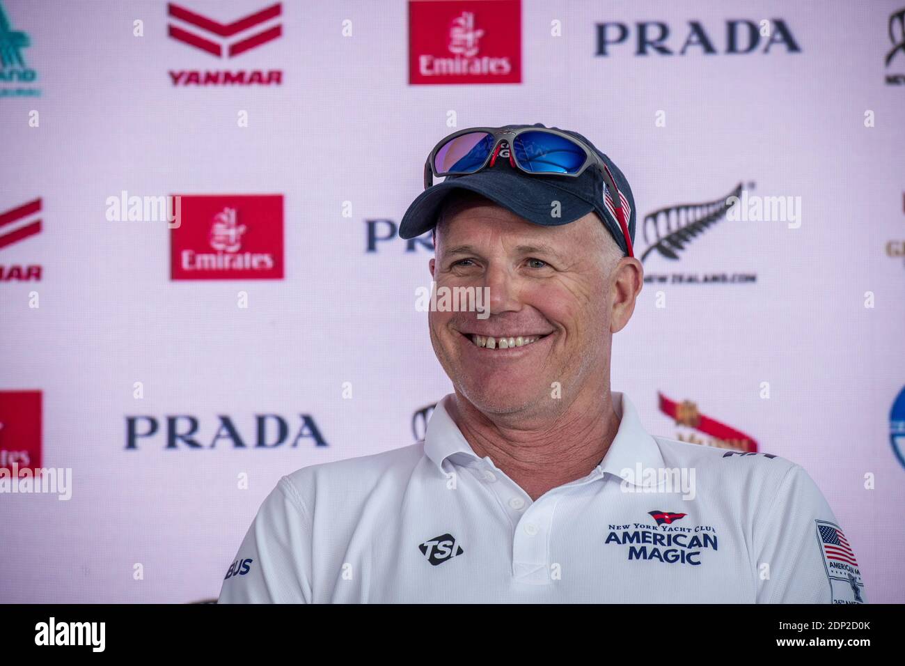 American Magic CEO Terry Hutchinson during the Prada America&#039;s Cup World Series &amp; PRADA Christmas Race press conferenc / LM Stock Photo
