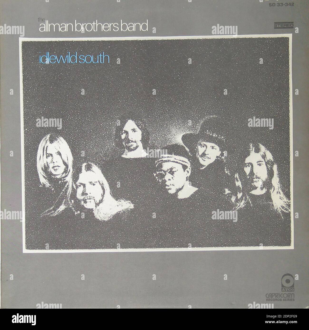 Allman Brothers Band Idlewild South - Vintage Vinyl Record Cover Stock Photo