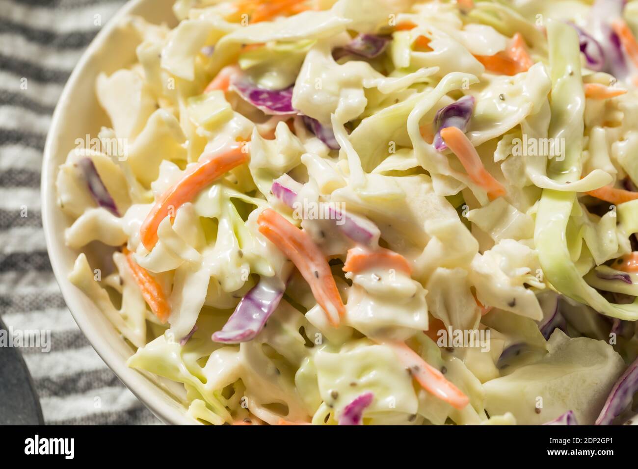 Homemade Creamy Cabbage Coleslaw with Mayo and Carrots Stock Photo Alamy