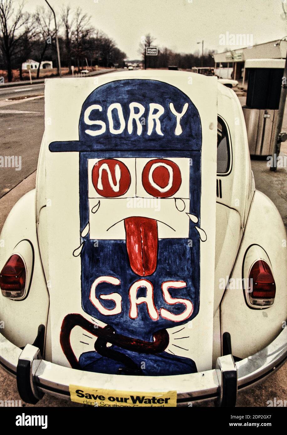 Gas lines in Fairfax County Virginia in December 1974 photograph by