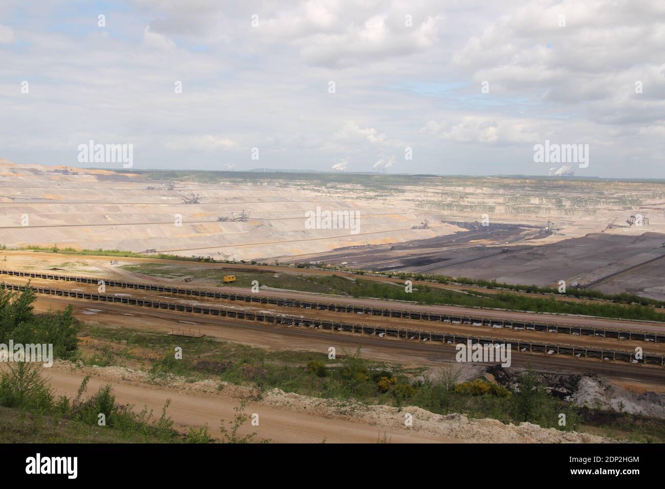 Blick in den Braunkohletagebau Hambach in der Nähe von Düren Stock Photo
