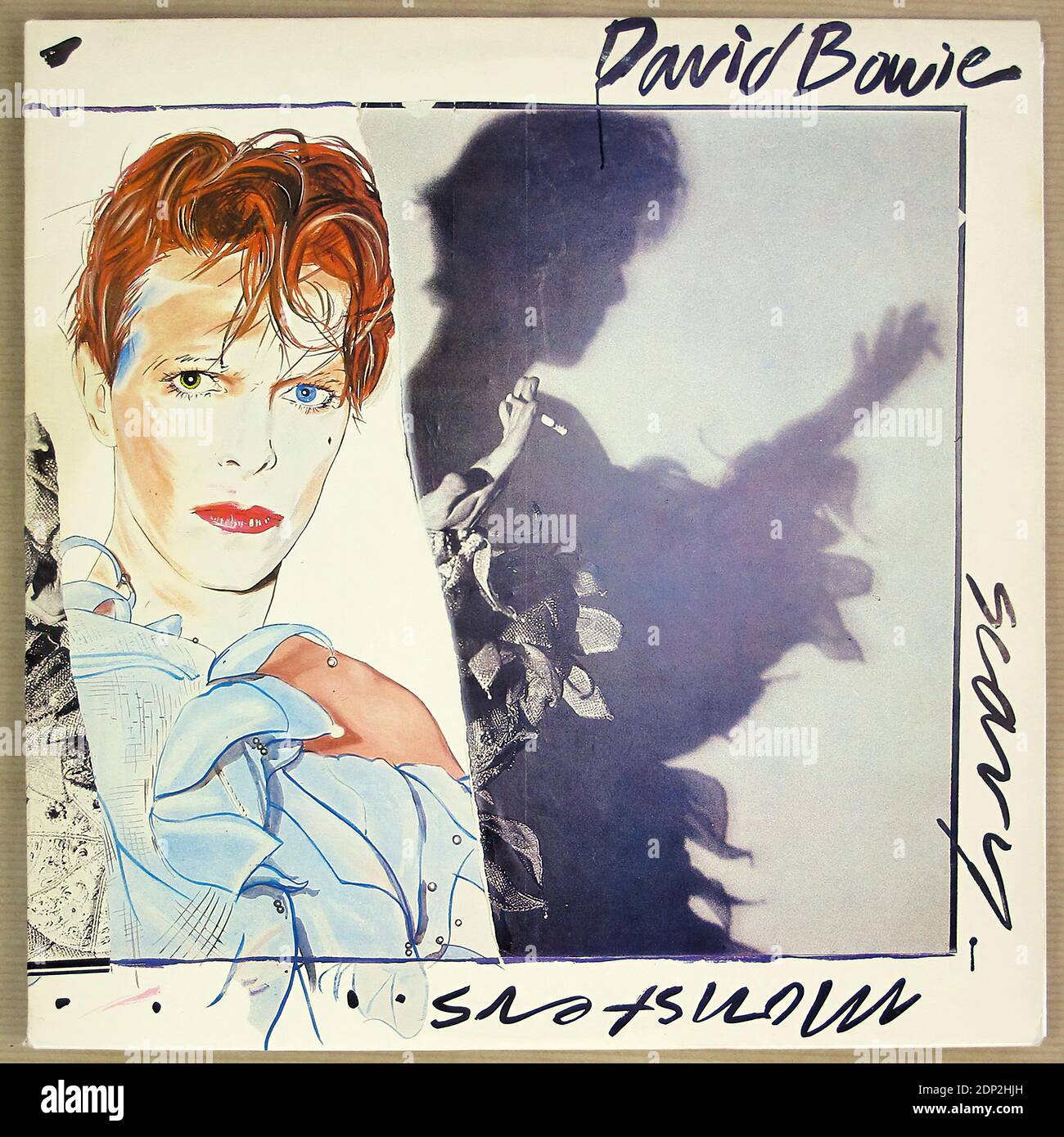 DAVID BOWIE SCARY MONSTERS (AND SUPER CREEPS) LYRICS SLEEVE 12 vLP VINYL -  Vintage Vinyl Record Cover Stock Photo - Alamy