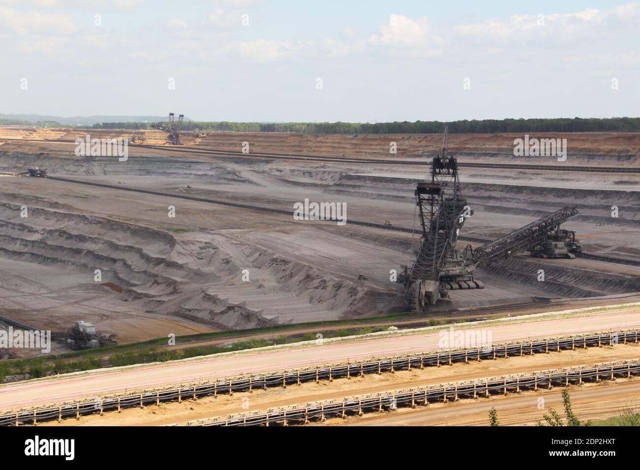 Blick in den Braunkohletagebau Hambach in der Nähe von Düren Stock Photo