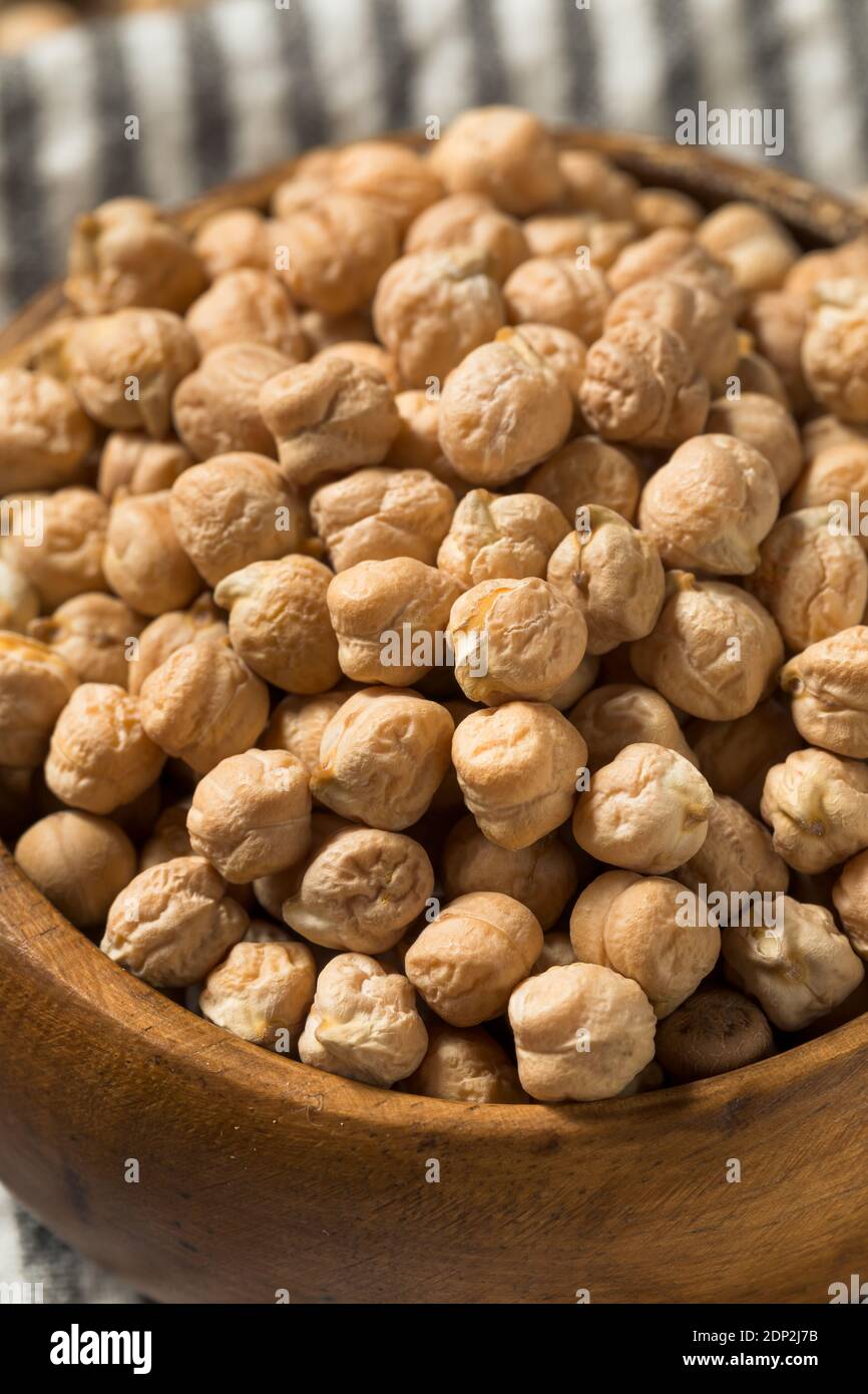 Dry Organic Chickpea Garbanzo Beans in a Bowl Stock Photo Alamy