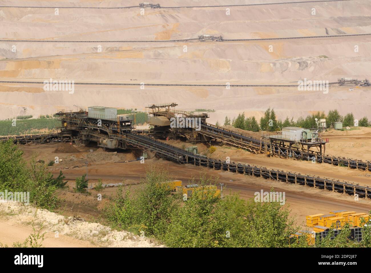 Blick in den Braunkohletagebau Hambach in der Nähe von Düren Stock Photo