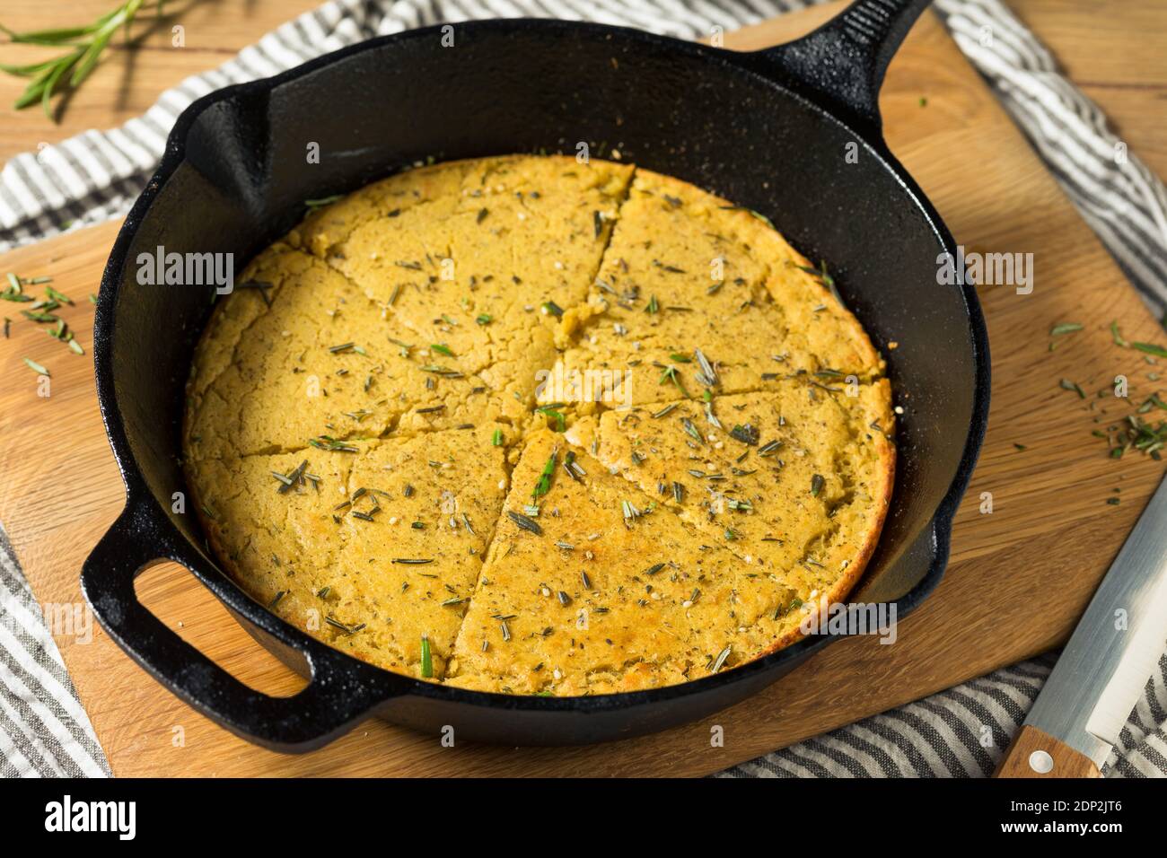 Homemade Italian Chickpea Socca Flatbread with Rosemary and Olive Oil