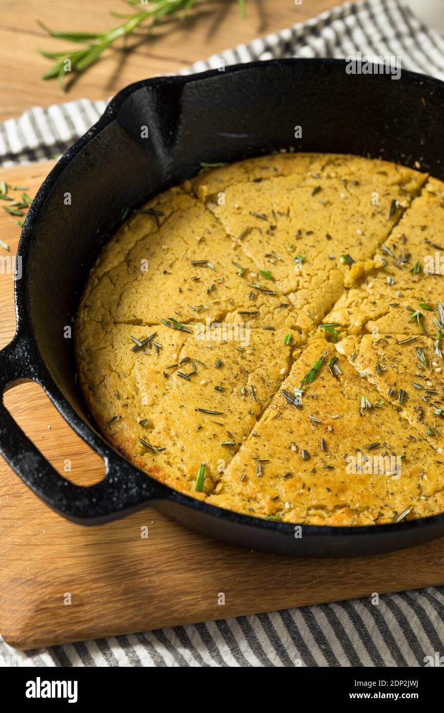 Homemade Italian Chickpea Socca Flatbread with Rosemary and Olive Oil