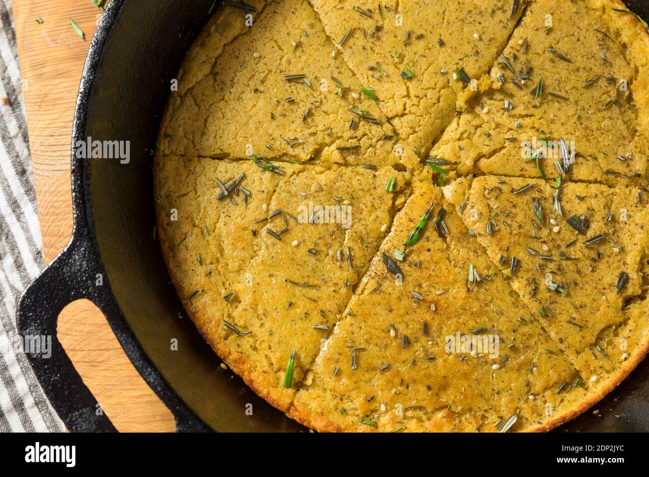 Homemade Italian Chickpea Socca Flatbread with Rosemary and Olive Oil