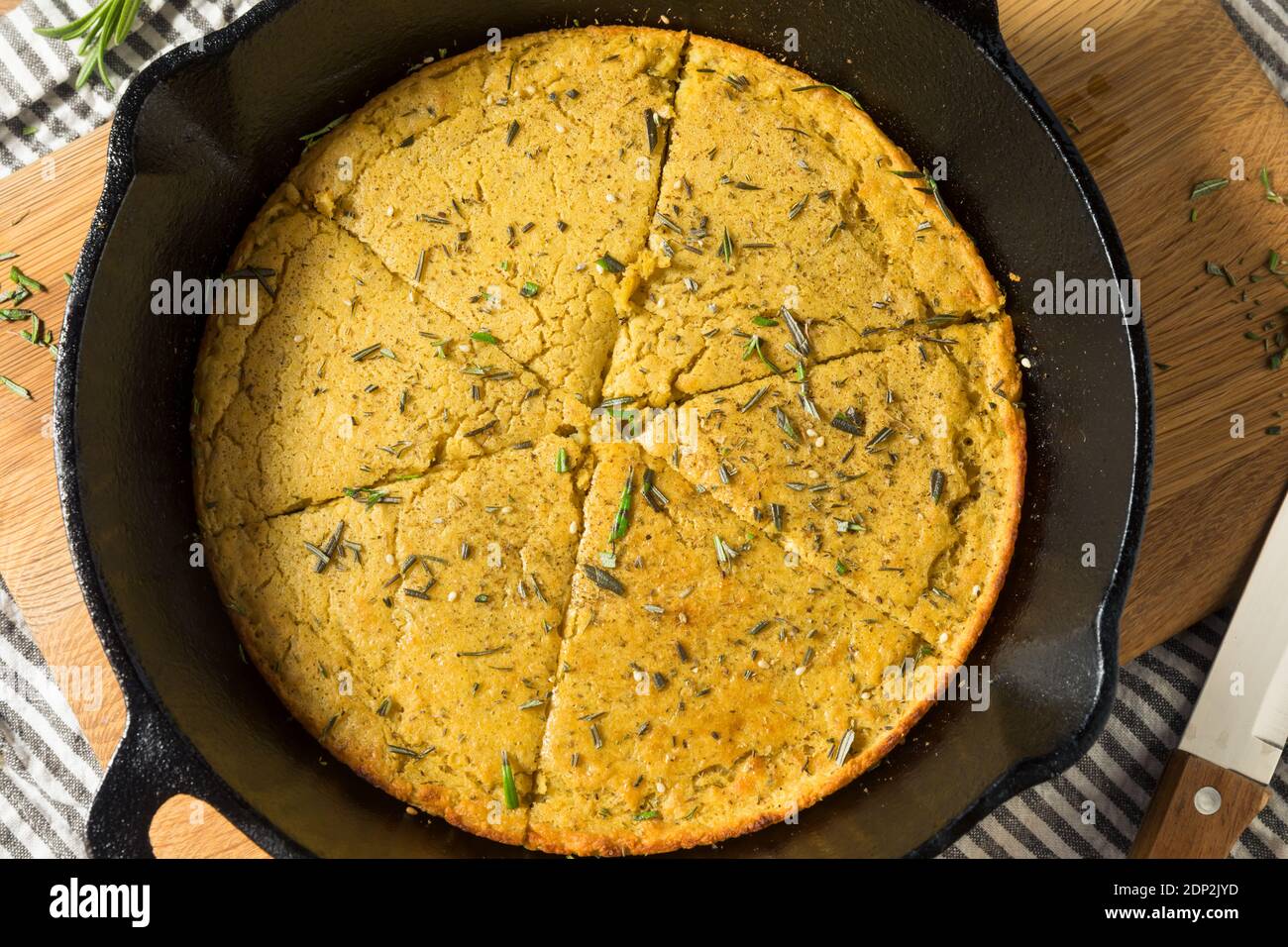 Homemade Italian Chickpea Socca Flatbread with Rosemary and Olive Oil
