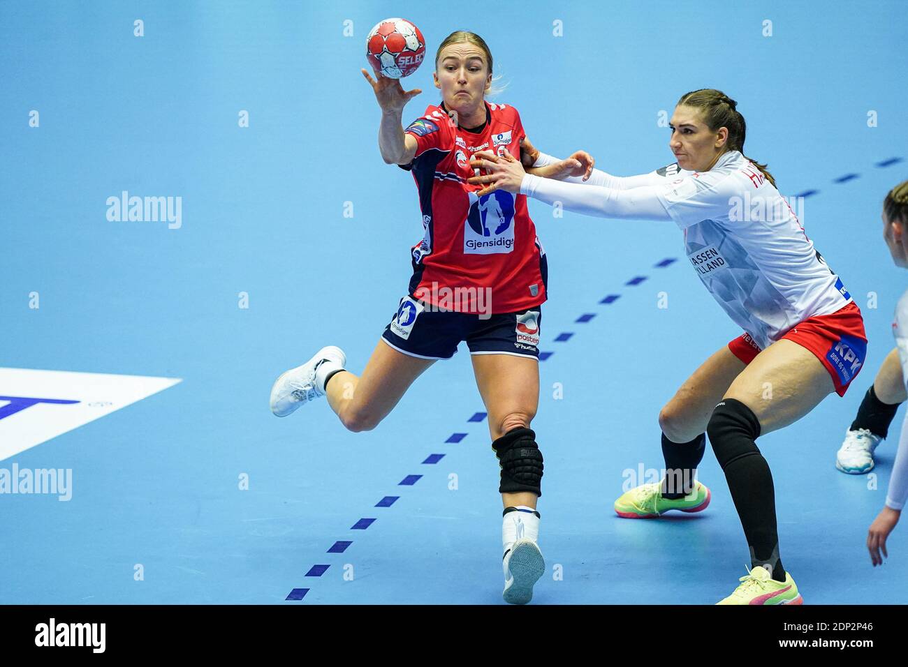 HERNING, DENMARK - DECEMBER 18: Stine Bredal oftedahl of Norway during the Women's EHF Euro 2020 match between Norway and Denmark at Jyske Bank Boxen Stock Photo