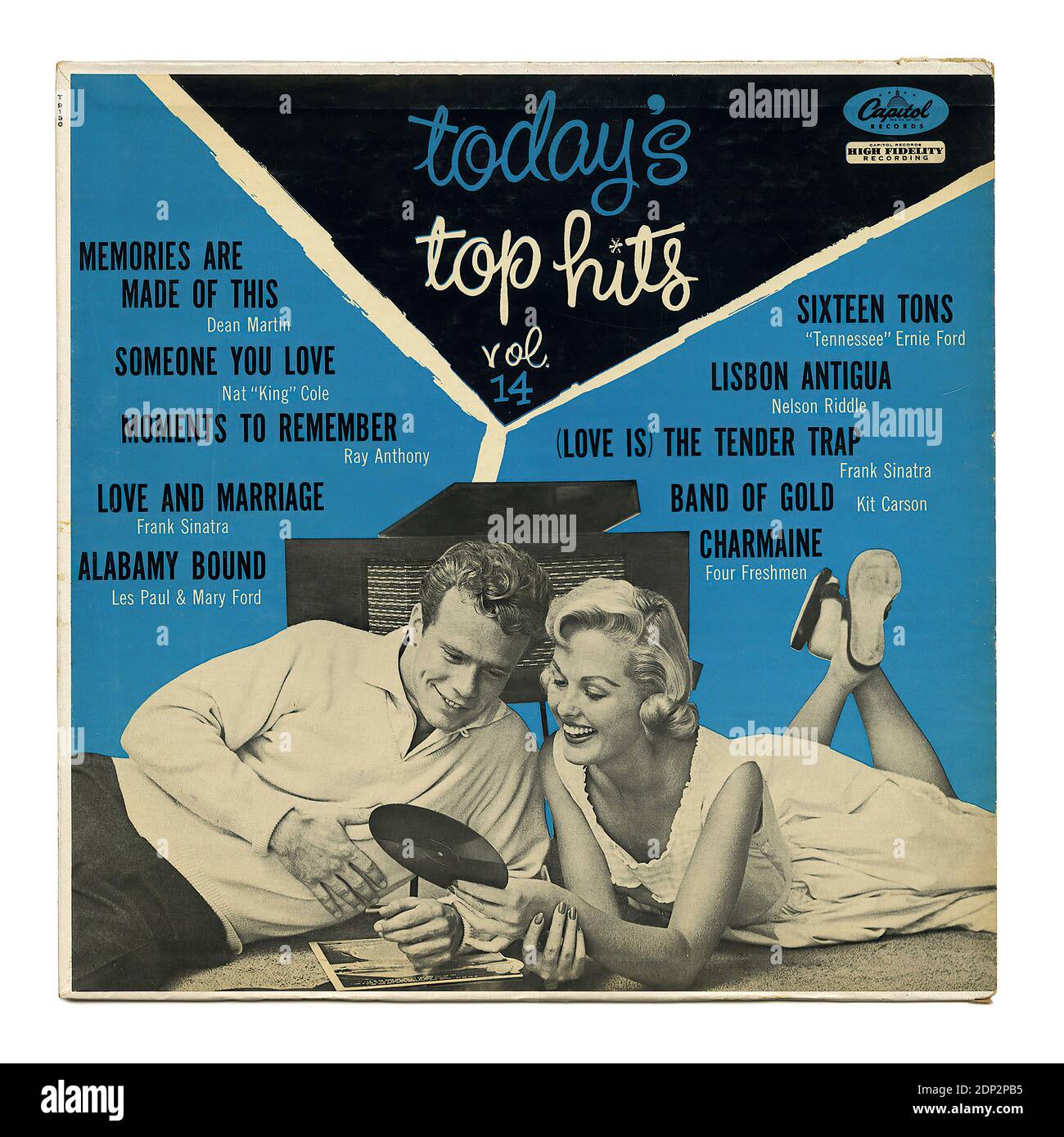 Today's Top Hits Vol. 14 Vintage Record Cover Stock Photo Alamy