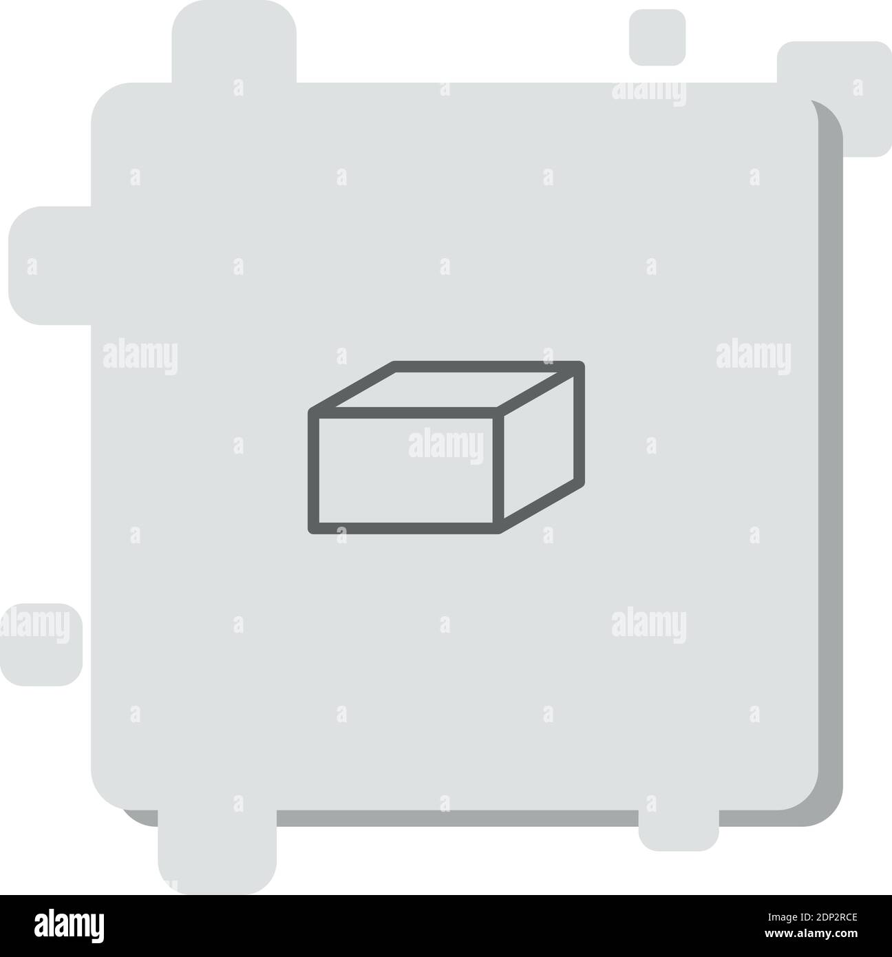 hexahedron vector icon modern simple vector illustration Stock Vector