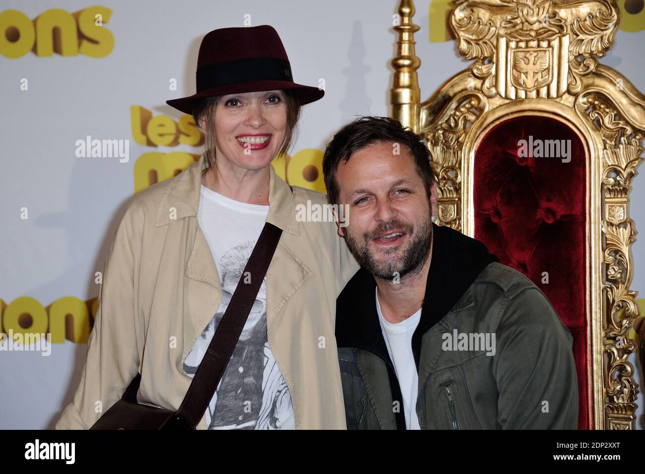 Anne Marivin And Her Husband Joachim Roncin Attending The Premiere For The Film Minions Les Minions