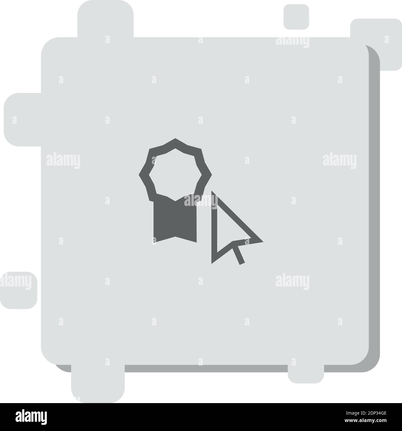 student star ribbon shape vector icon modern simple vector illustration ...