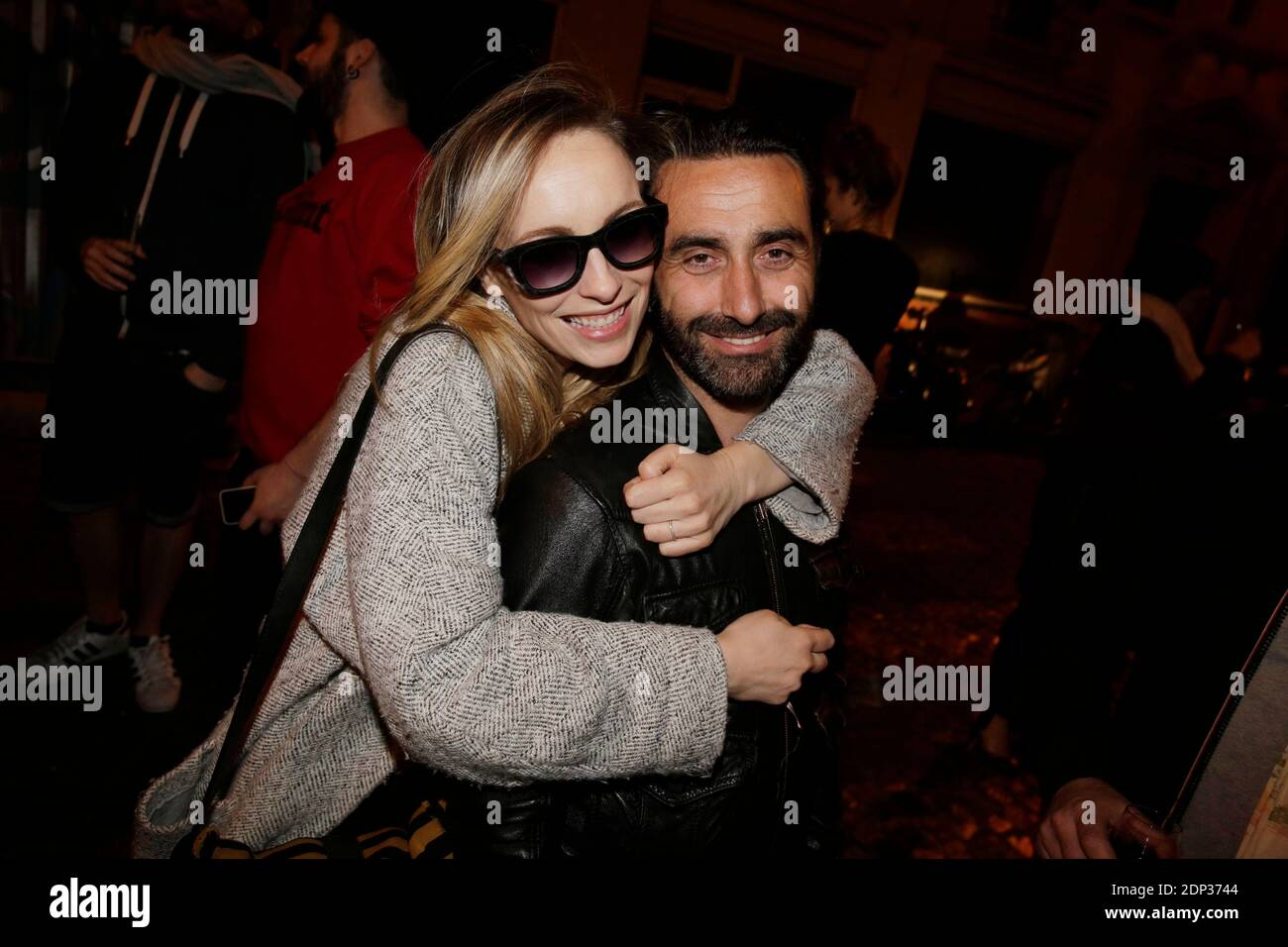 Exclusive - Anne Denis and her husband Olivier Benkemoun attending La  Popote Des Potes closing party hosted by Yannig Samot held at Cheri Bibi,  in Paris, France, on April 20, 2015. Photo