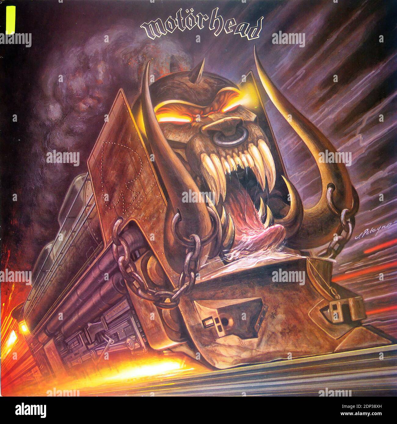 Motorhead  Orgasmatron 7494 - Vintage Vinyl Record Cover Stock Photo