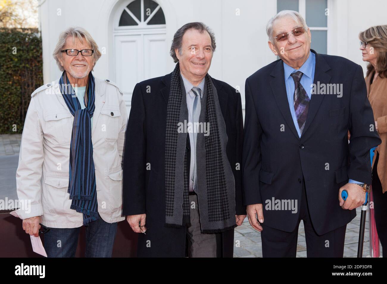 Michel Le Royer, Daniel Russo and Henri Guybet attending the 5th Birthday Party of Museum Paul Belmondo in Boulogne Billancourt, France, on April 13, 2015. Photo by Audrey Poree/ ABACAPRESS.COM Stock Photo