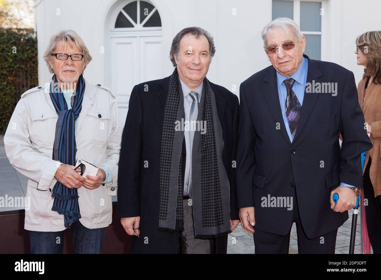 Michel Le Royer, Daniel Russo and Henri Guybet attending the 5th Birthday Party of Museum Paul Belmondo in Boulogne Billancourt, France, on April 13, 2015. Photo by Audrey Poree/ ABACAPRESS.COM Stock Photo