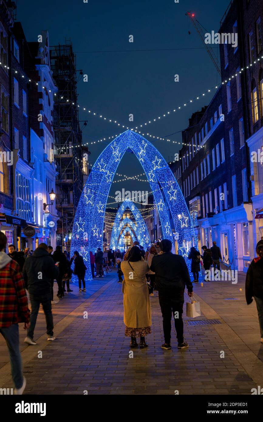 Christmas lights, New Bond Street, London Stock Photo Alamy