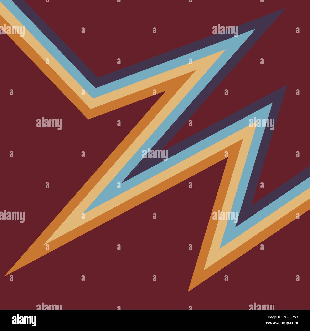 An abstract retro zigzag stripe background image. Stock Vector