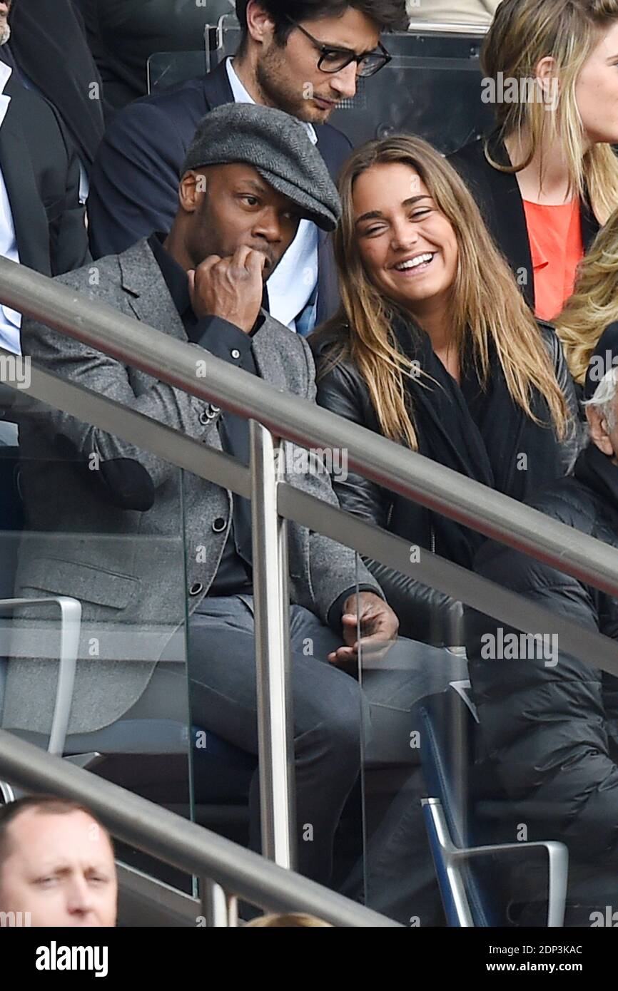 Sylvain Wiltord attending the French First League soccer match, Paris