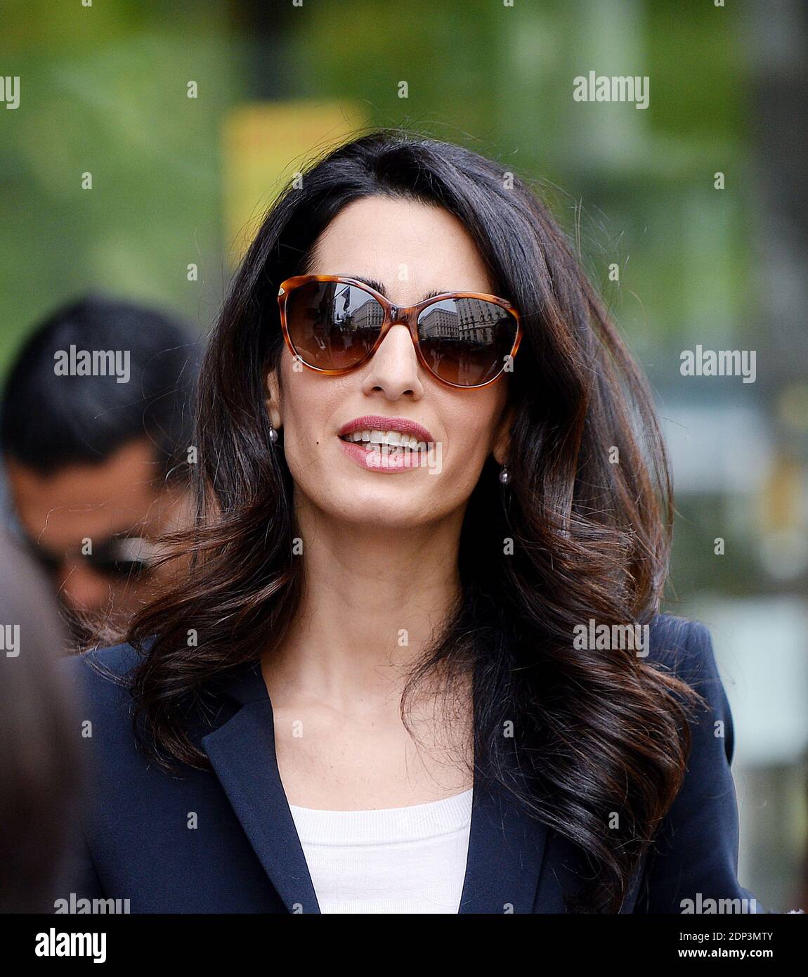 International lawyer Amal Clooney ,wife of actor Clooney leaves