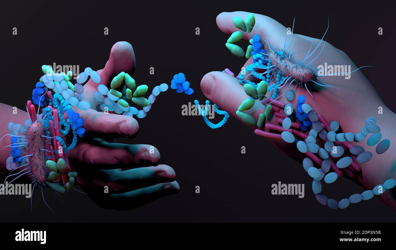 Spreading germs, conceptual illustration Stock Photo Alamy