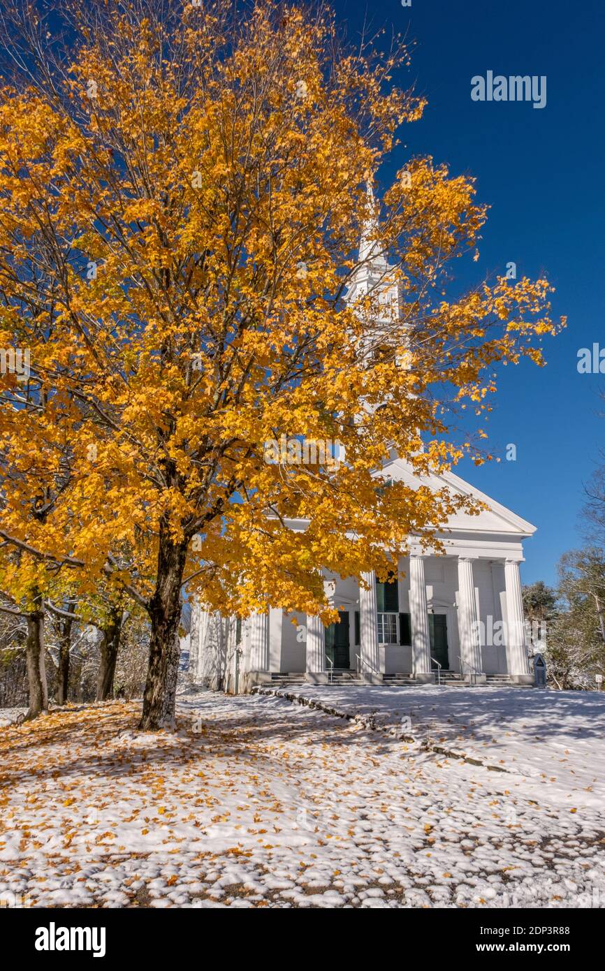 The Unitarian Universalist Church in Petersham, Massachusetts Stock Photo