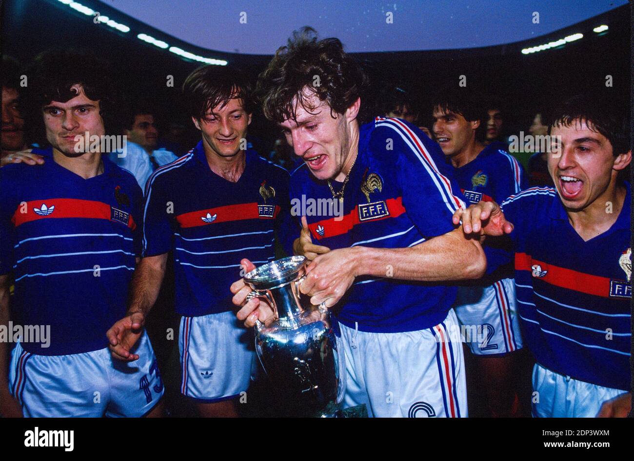 France's joy after receiving the Cup during the Final of the UEFA
