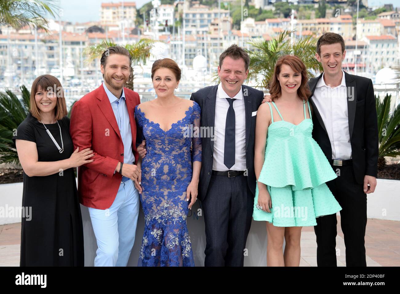 Nives Ivankovic, Dalibor Matanic, Tihana Lazovic and Dado Cosic posing at the photocall for the film Zvidan as part of the 68th Cannes Film Festival in Cannes, France on May 17, 2015. Photo by Nicolas Briquet/ABACAPRESS.COM Stock Photo