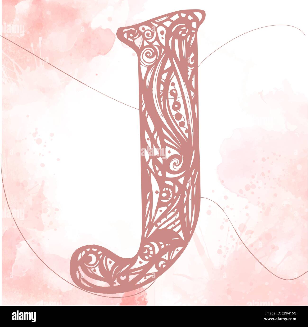 Floral initial capital letter J Stock Vector Image &amp; Art - Alamy