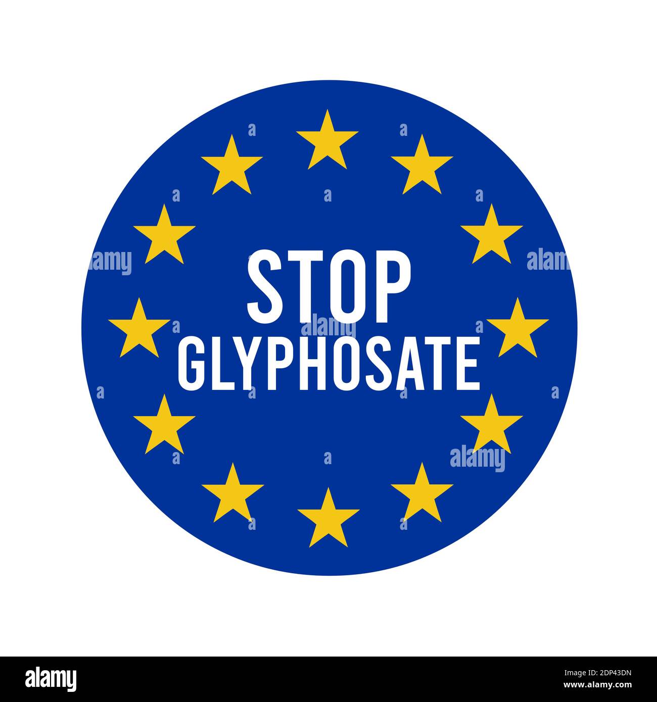 Stop glyphosate symbol in Europe Stock Photo