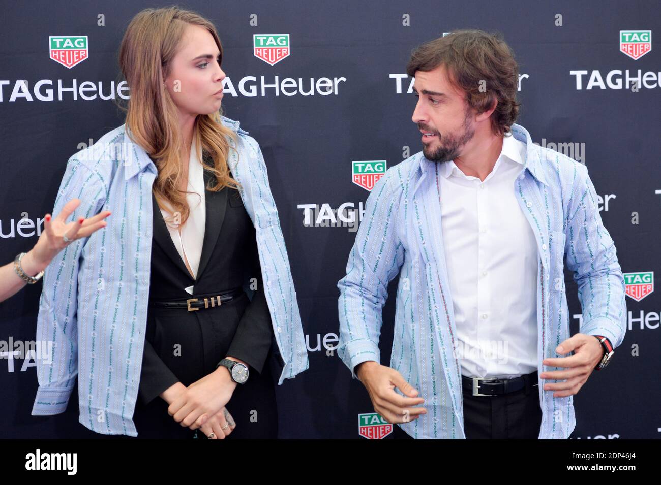 Cara Delevingne and Fernando Alonso attend a Tag Heuer party during the  2015 Formula One Grand Prix of Monaco at the Monte Carlo circuit in Monaco,  on May 23, 2014. Photo by