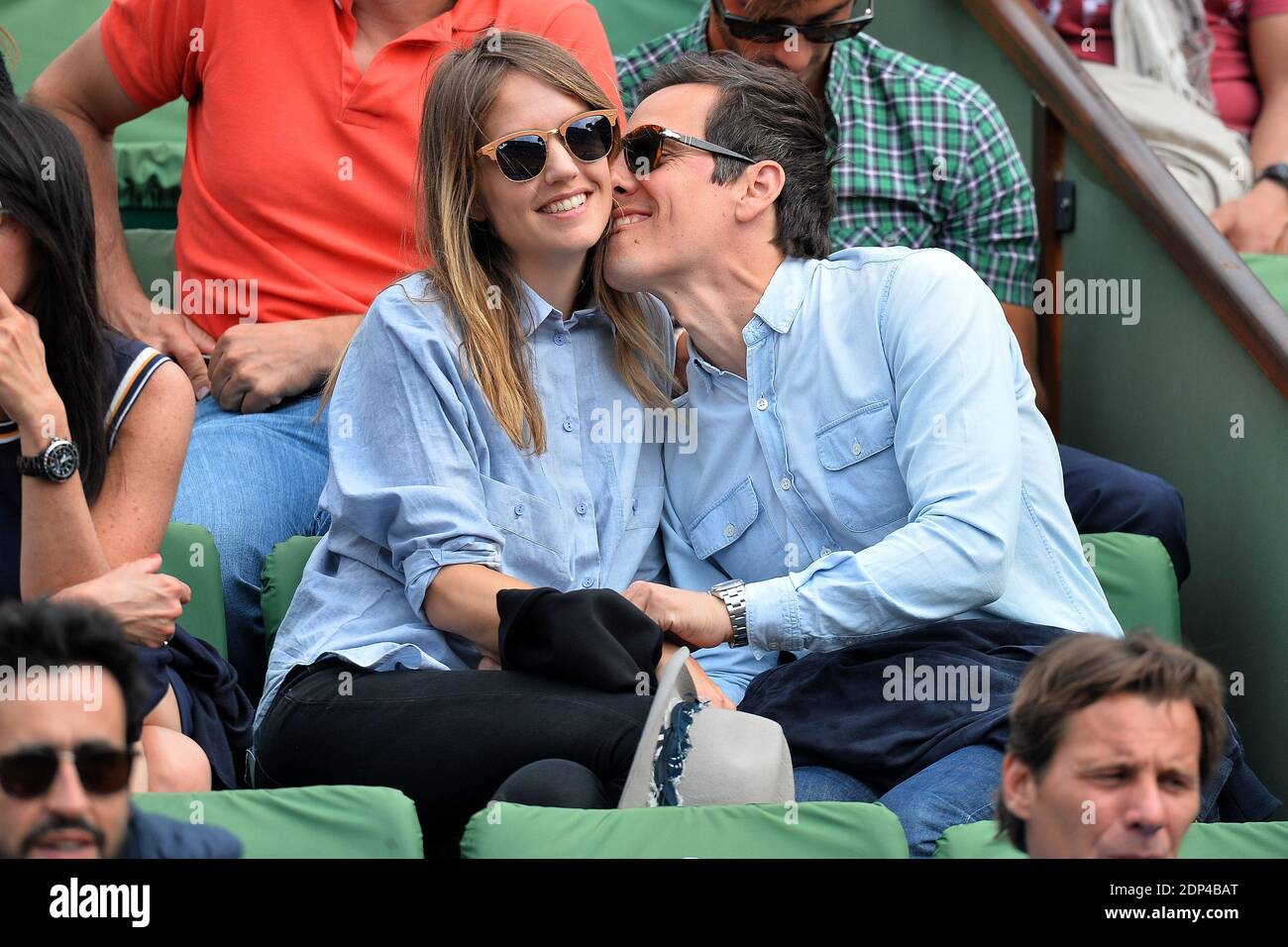 Laurence Arne lors des Internationaux de France a Roland Garros, le 28 mai  2015 a Paris, France. Photo by Nicolas Briquet/ABACAPRESS.COM Stock Photo -  Alamy