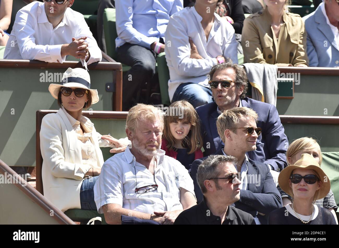 Stephane Freiss en famille lors de l'Open de tennis 2015 de Roland Garros a  Paris, France, le 30 mai 2015, Photo by Nicolas Gouhier/ABACAPRESS.COM  Stock Photo - Alamy