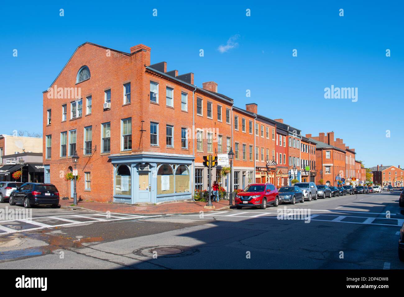 Historic Buildings At State Street In Downtown Newburyport 