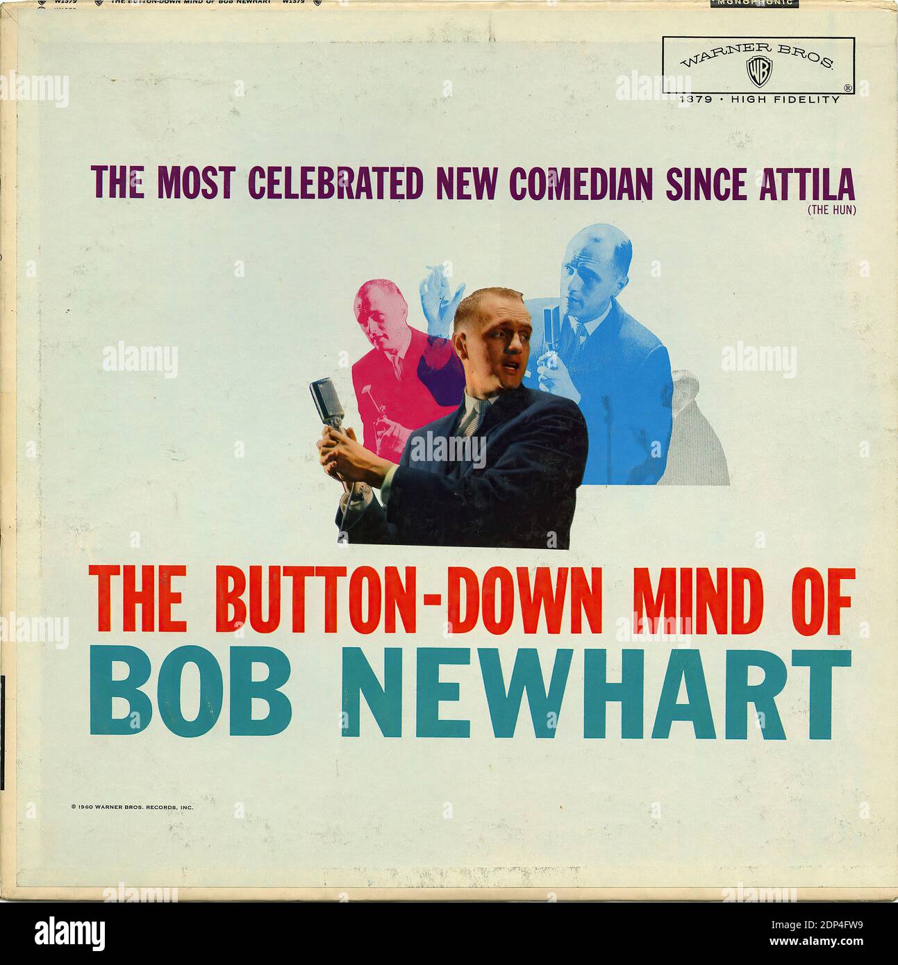 The Button down Mind of Bob Newhart - Vintage Record Cover Stock Photo