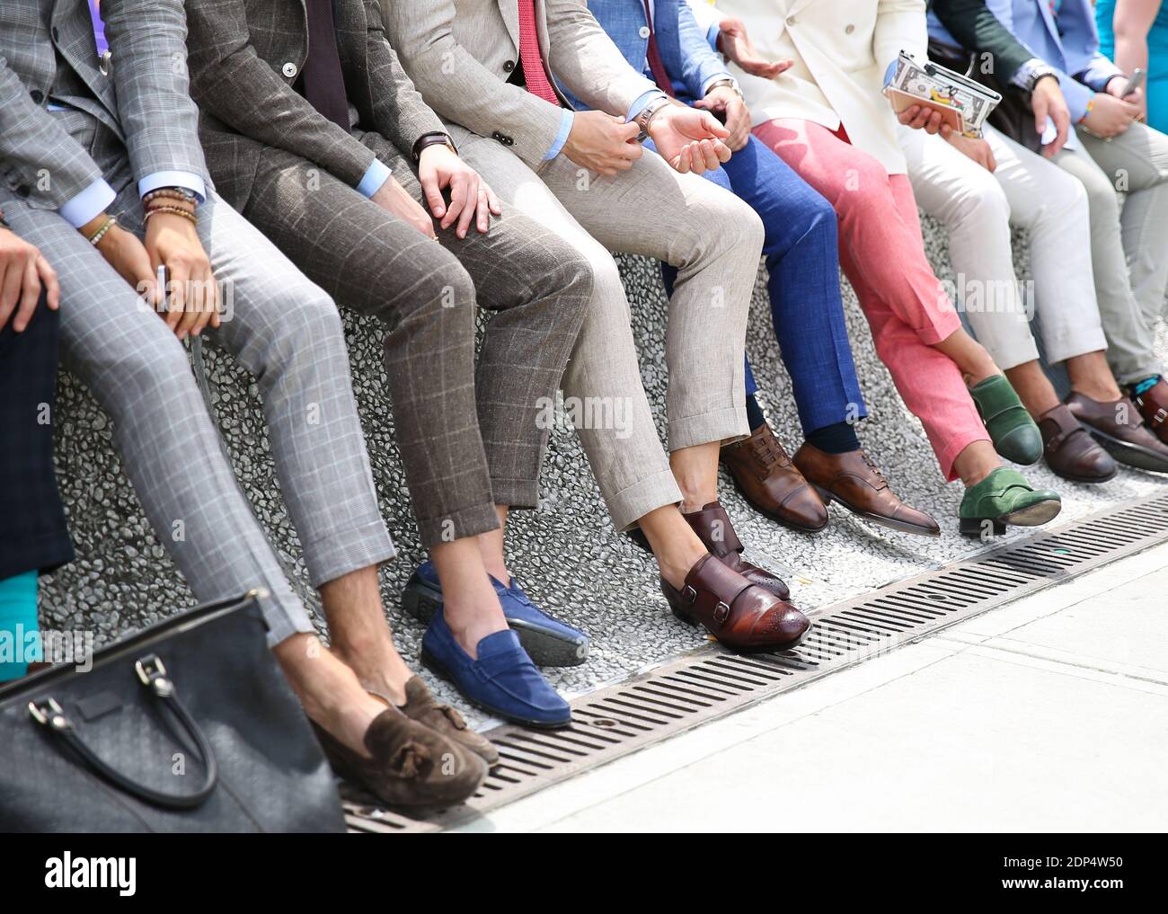 Street style, arriving at Pitti Uomo 88 in Florence, Italy, on June 18th,  2015. Photo by Marie-Paola Bertrand-Hillion/ABACAPRESS.COM Stock Photo -  Alamy