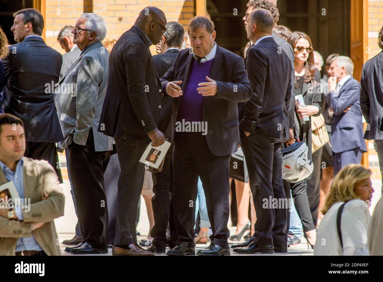 Guy Roux attending the funeral of Emmanuel Limido held at the Saint-Honore d'Eylau Church in Paris, France on June 8, 2015. Photo by Axel Renaud/ABACAPRESS.COM Stock Photo