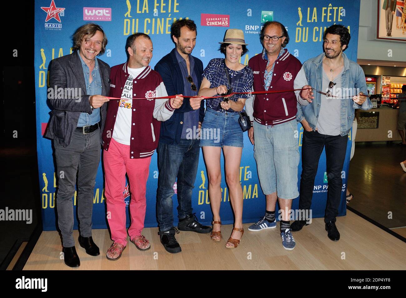 Pascal Demolon, Pierre Francois Martin Laval, Arie Elmaleh, Clotilde Hesme,  Fred Tousch et Vincent Elbaz assistent a l'Ouverture de la 31eme Fete du  Cinema a l'UGC Cine Cite Paris 19 a Paris,