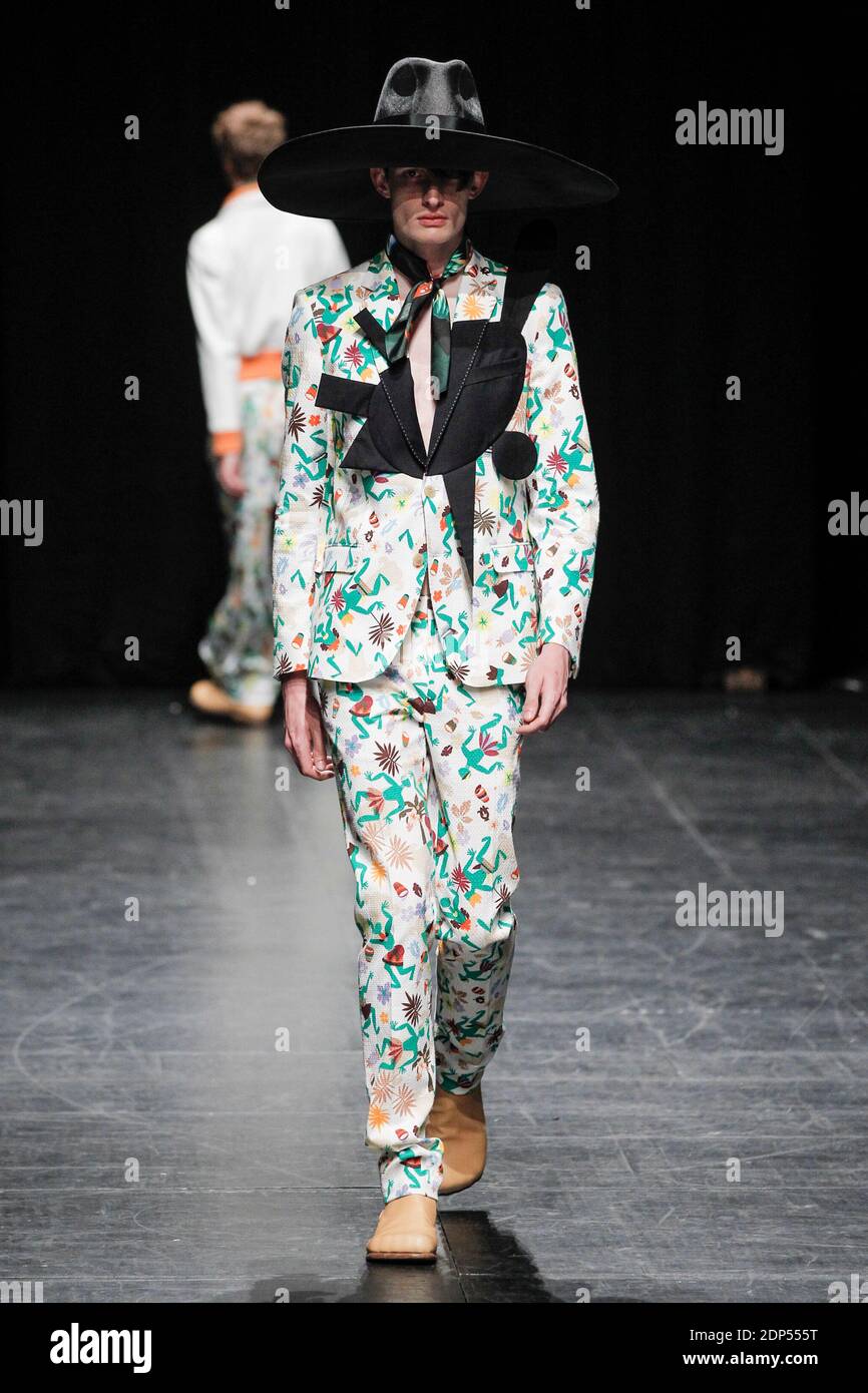 A model walks the runway during the Walter Van Beirendonck Ready to News  Photo - Getty Images