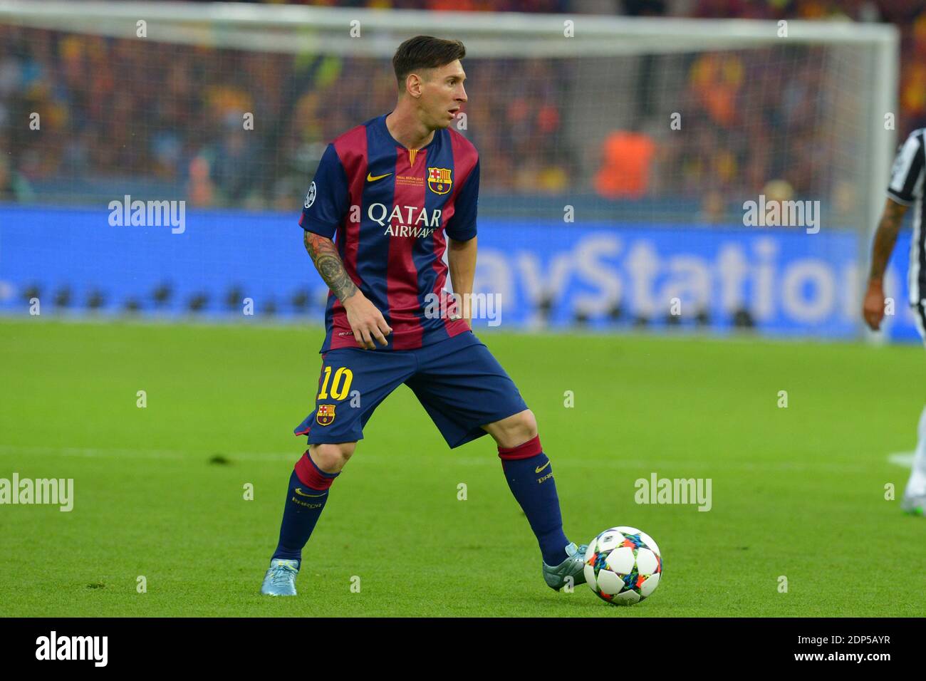 Barcelona's Lionel Messi during the Champion's League Final soccer