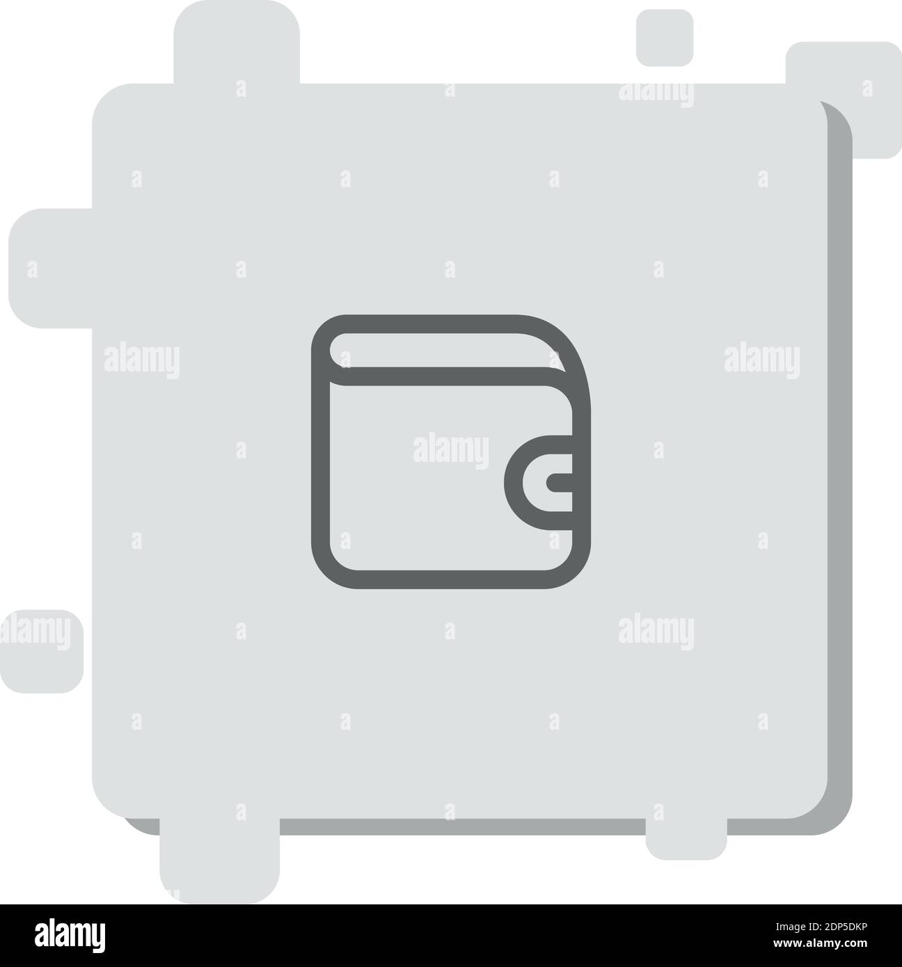 wallet with zipper vector icon modern simple vector illustration Stock Vector